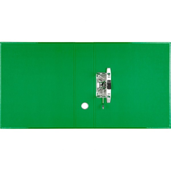 Archivador de palanca liderpapel a4 color system forrado sin rado lomo 80mm verde compresor metalico
