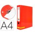 Archivador de palanca liderpapel a4 color system forrado sin rado lomo 80mm rojo compresor metalico