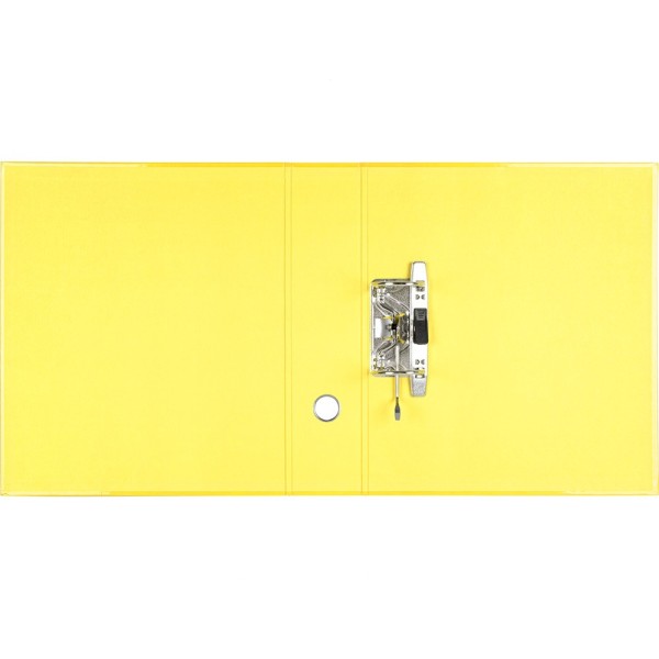 Archivador de palanca liderpapel a4 color system forrado sin rado lomo 80mm amarillo compresor metalico