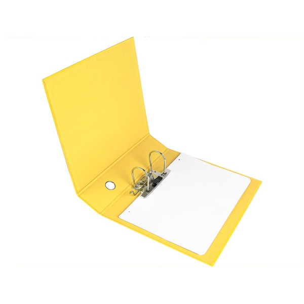 Archivador de palanca liderpapel a4 color system forrado sin rado lomo 80mm amarillo compresor metalico