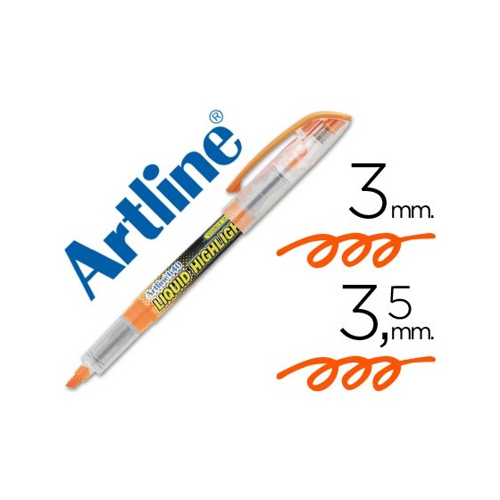 Rotulador artline fluorescente ek-640 naranja punta biselada