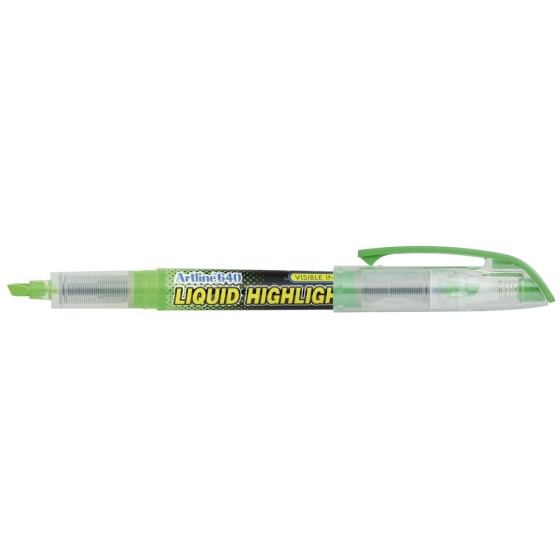 Rotulador artline fluorescente ek-640 verde punta biselada