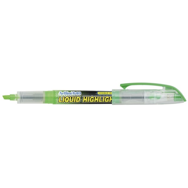 Rotulador artline fluorescente ek-640 verde punta biselada