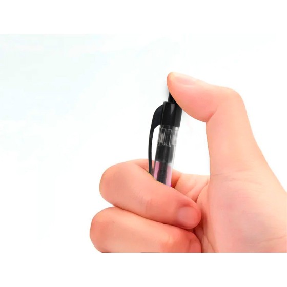 Boligrafo q-connect negro retractil con sujecion de caucho