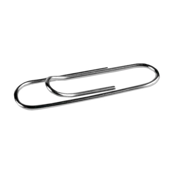 Clips niquelados q-connect nº1 20 mm caja de 100 unidades