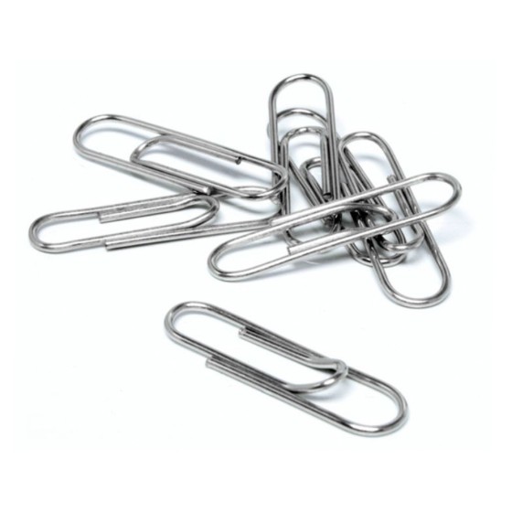 Clips niquelados q-connect nº1 20 mm caja de 100 unidades