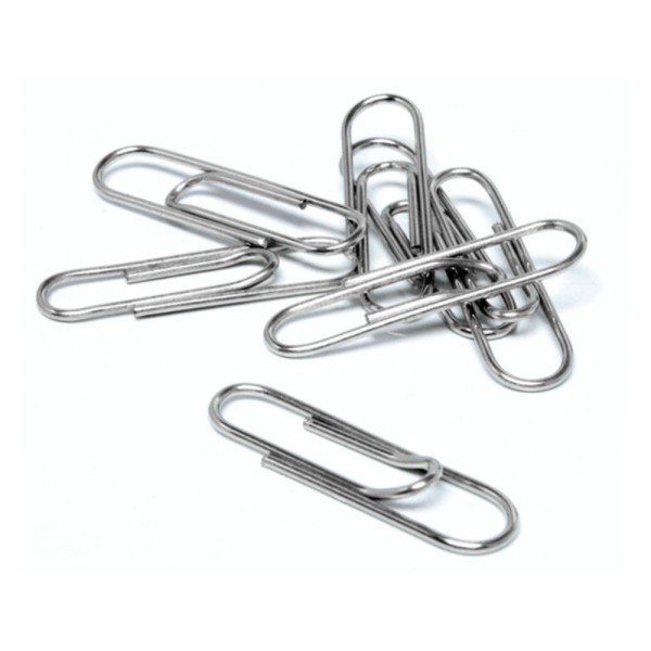 Clips niquelados q-connect nº1 20 mm caja de 100 unidades