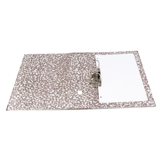 Archivador de palanca liderpapel cuarto apaisado classic red sin rado lomo 80mm gris compresor metalico