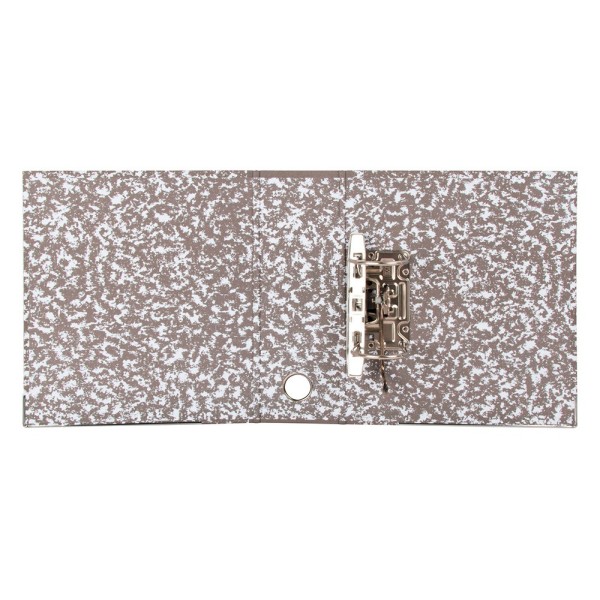 Archivador de palanca liderpapel cuarto classic red carton entrecolado sin rado lomo 80mm gris compresor metalic