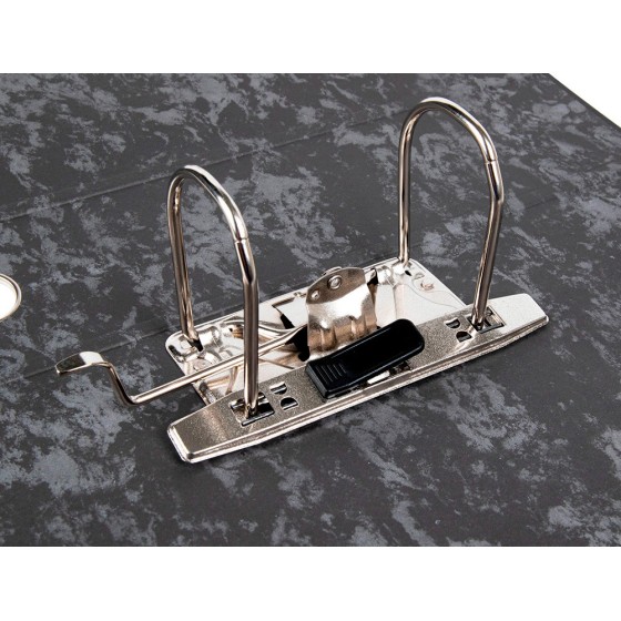 Archivador de palanca liderpapel folio classic blue carton entrecolado sin rado lomo 80mm negro compresor metal