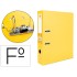 Archivador de palanca liderpapel folio documenta forrado pvc con rado lomo 75mm amarillo compresor metalico