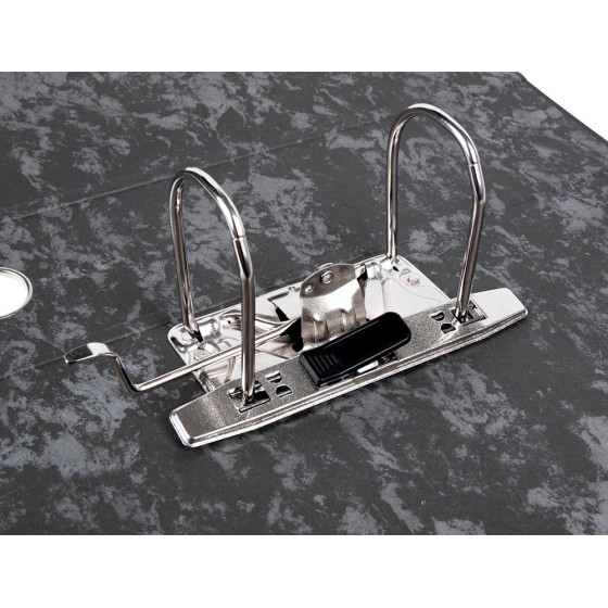 Archivador de palanca liderpapel cuarto apaisado classic blue sin rado lomo 80mm negro compresor metalico