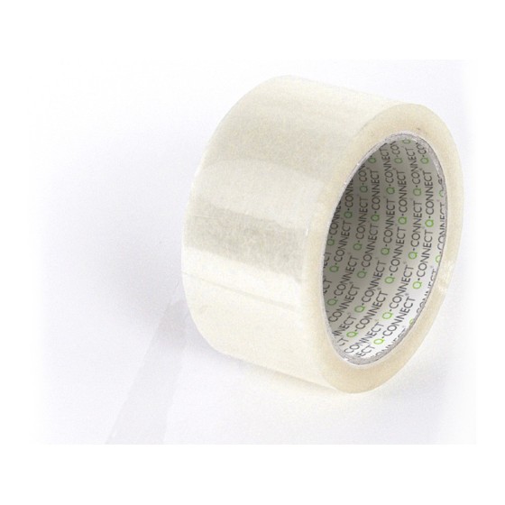 Cinta adhesiva q-connect polipropileno transparente 66 mt x 50 mm para embalaje bajo ruido