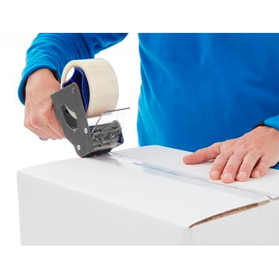 Cinta adhesiva q-connect polipropileno transparente 66 mt x 50 mm para embalaje bajo ruido