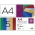 Cartulina liderpapel a4 235 g/m2 metalizada 5 colores surtidos paquete de 50