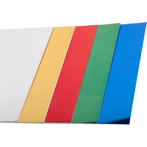 Cartulina liderpapel a4 235 g/m2 metalizada 5 colores surtidos paquete de 50