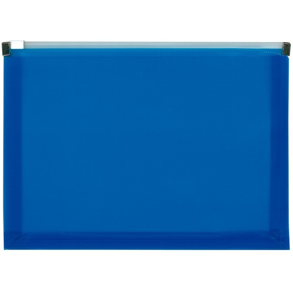 Carpeta dossier liderpapel a5 cierre de cremallera azul