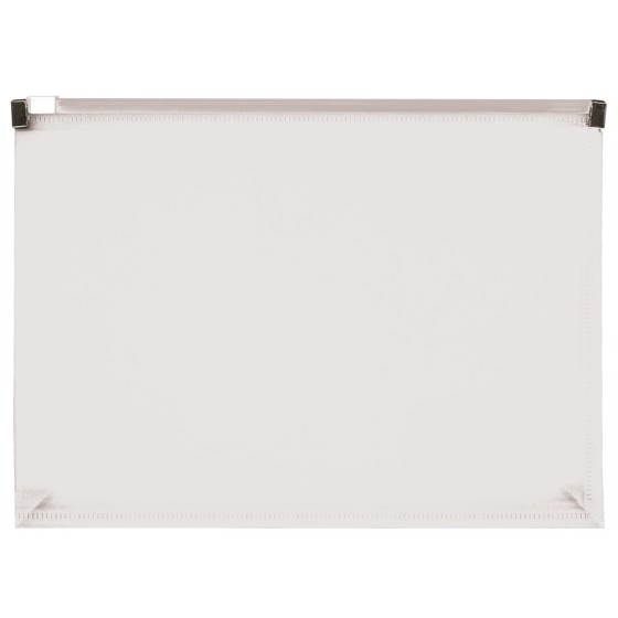 Carpeta dossier liderpapel a5 cierre de cremallera transparente