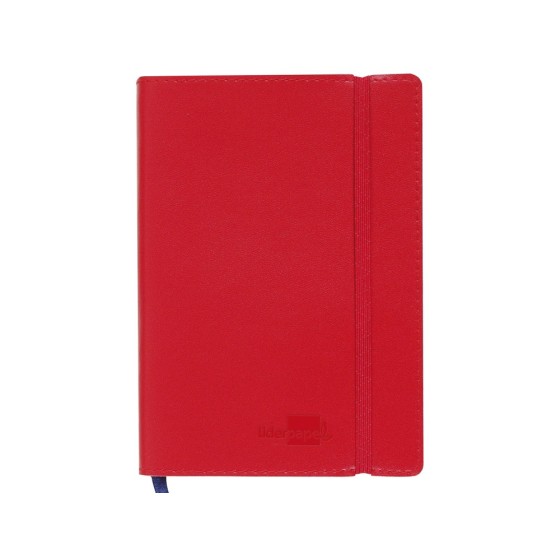 Libreta indice liderpapel similpiel a7 120 hojas 70g/m2 color rojo