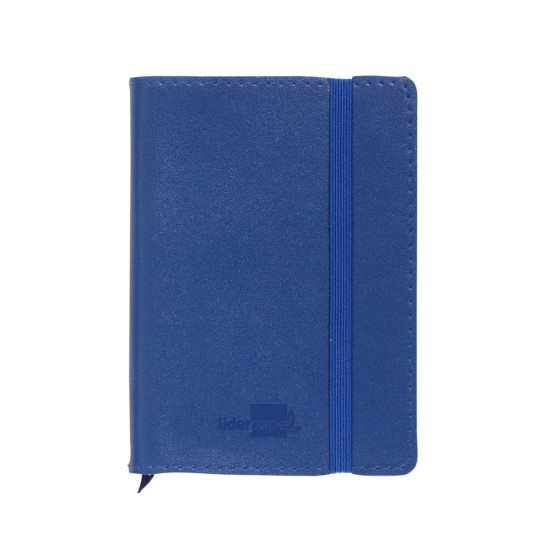 Libreta indice liderpapel similpiel a6 120 hojas 70g/m2 color azul