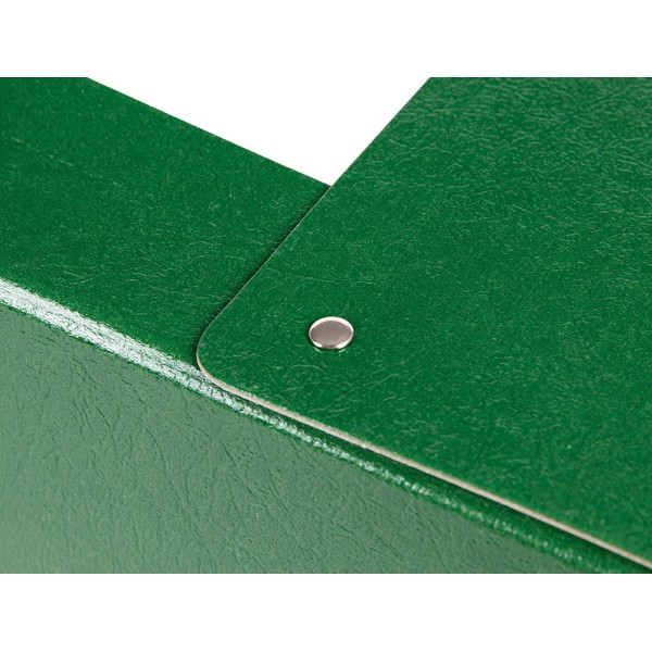Carpeta proyectos liderpapel folio lomo 90mm carton gofrado verde