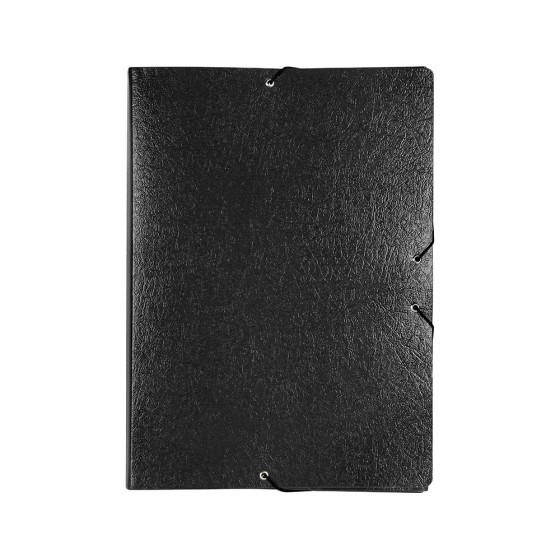 Carpeta proyectos liderpapel folio lomo 90mm carton gofrado negra
