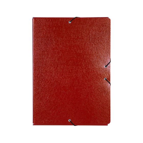 Carpeta proyectos liderpapel folio lomo 70mm carton gofrado roja