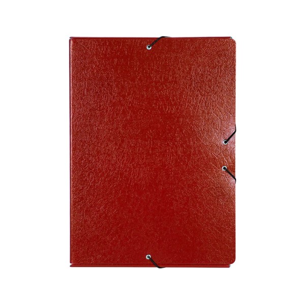 Carpeta proyectos liderpapel folio lomo 70mm carton gofrado roja