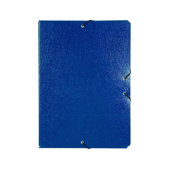 Carpeta proyectos liderpapel folio lomo 70mm carton gofrado azul