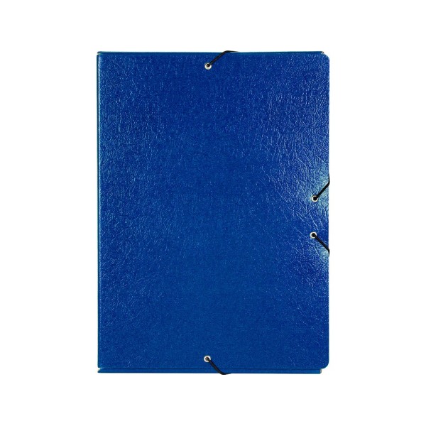 Carpeta proyectos liderpapel folio lomo 70mm carton gofrado azul