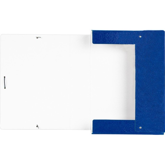 Carpeta proyectos liderpapel folio lomo 70mm carton gofrado azul