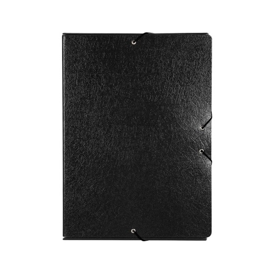 Carpeta proyectos liderpapel folio lomo 70mm carton gofrado negra