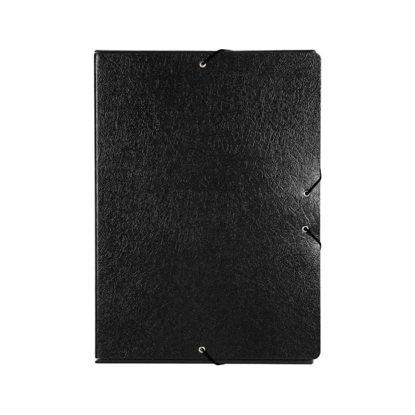 Carpeta proyectos liderpapel folio lomo 70mm carton gofrado negra