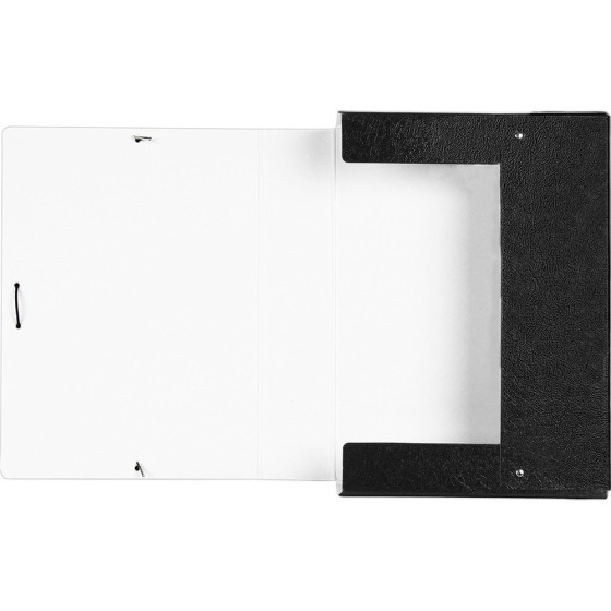 Carpeta proyectos liderpapel folio lomo 70mm carton gofrado negra