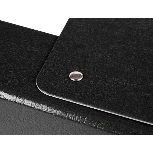 Carpeta proyectos liderpapel folio lomo 70mm carton gofrado negra