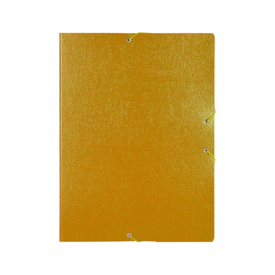 Carpeta proyectos liderpapel folio lomo 50mm carton gofrado amarilla
