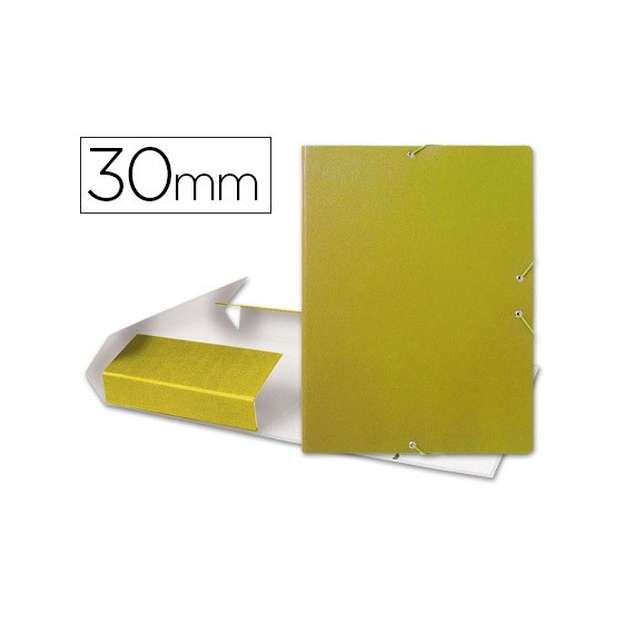 Carpeta proyectos liderpapel folio lomo 30mm carton gofrado amarilla