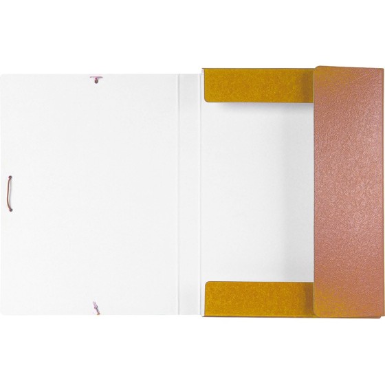 Carpeta proyectos liderpapel folio lomo 30mm carton gofrado amarilla