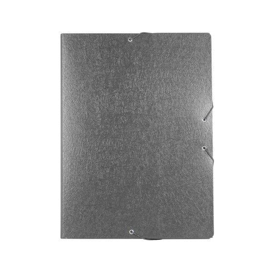 Carpeta proyectos liderpapel folio lomo 30mm carton gofrado gris