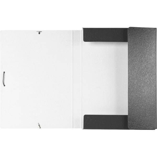 Carpeta proyectos liderpapel folio lomo 30mm carton gofrado gris