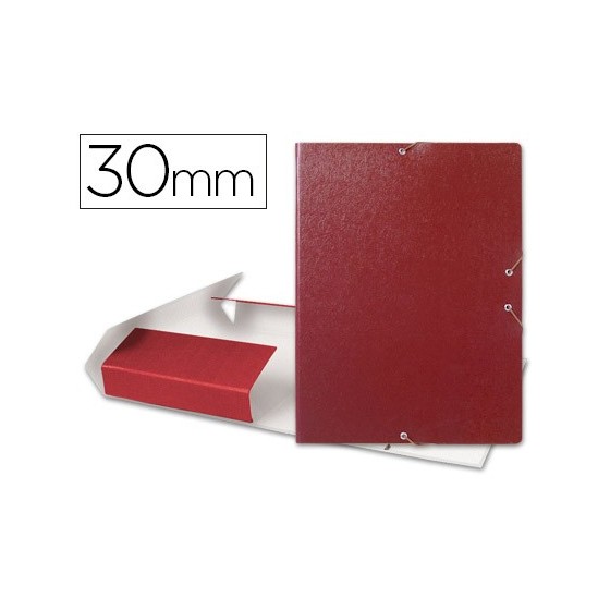 Carpeta proyectos liderpapel folio lomo 30mm carton gofrado roja
