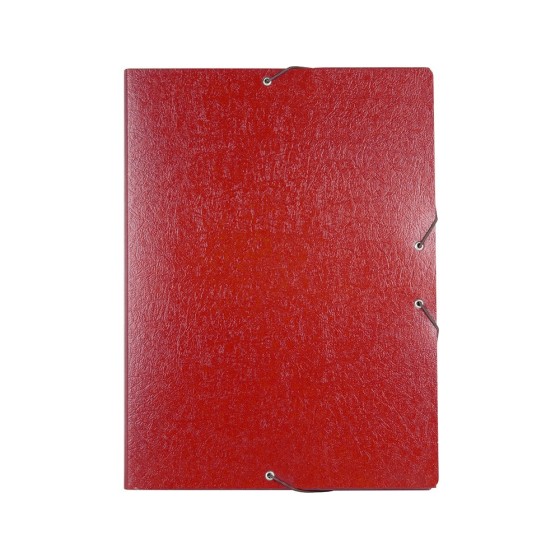 Carpeta proyectos liderpapel folio lomo 30mm carton gofrado roja