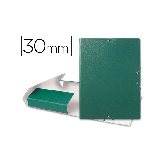 Carpeta proyectos liderpapel folio lomo 30mm carton gofrado verde