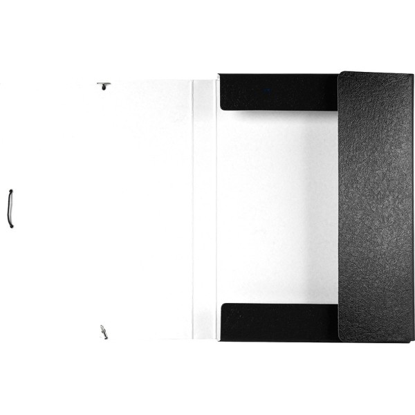 Carpeta proyectos liderpapel folio lomo 30mm carton gofrado negra