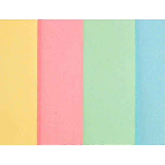 Cartulina liderpapel a4 180g/m2 4 colores surtidos paquete de 100 hojas