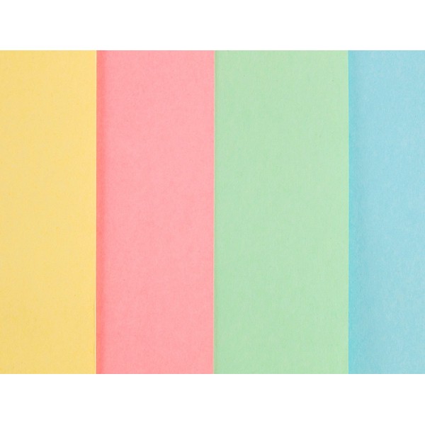 Cartulina liderpapel a4 180g/m2 4 colores surtidos paquete de 100 hojas
