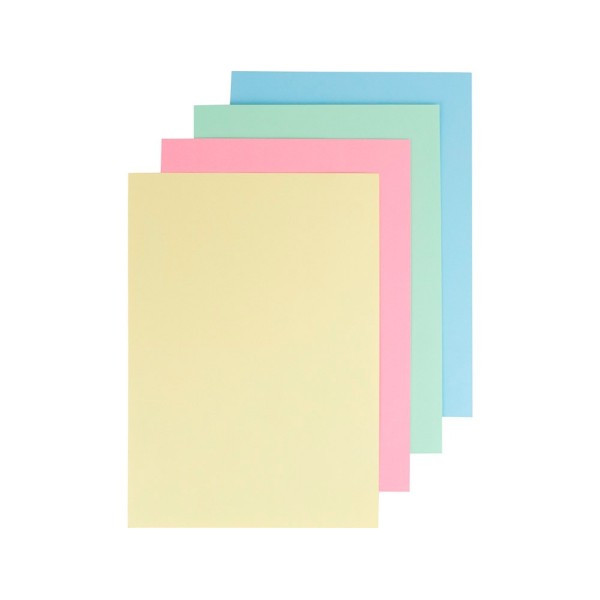 Cartulina liderpapel a4 180g/m2 4 colores surtidos paquete de 100 hojas