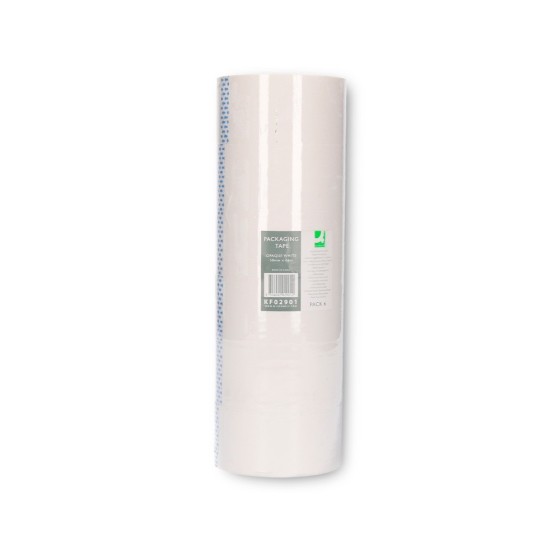 Cinta adhesiva q-connect polipropileno blanca 66 mt x 50 mm para embalaje