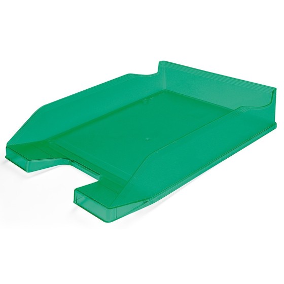 Bandeja sobremesa plastico q-connect verde transparente 240x70x340 mm