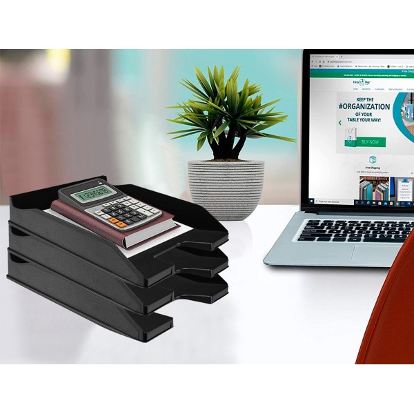 Bandeja sobremesa plastico q-connect negro opaco 240x70x340 mm